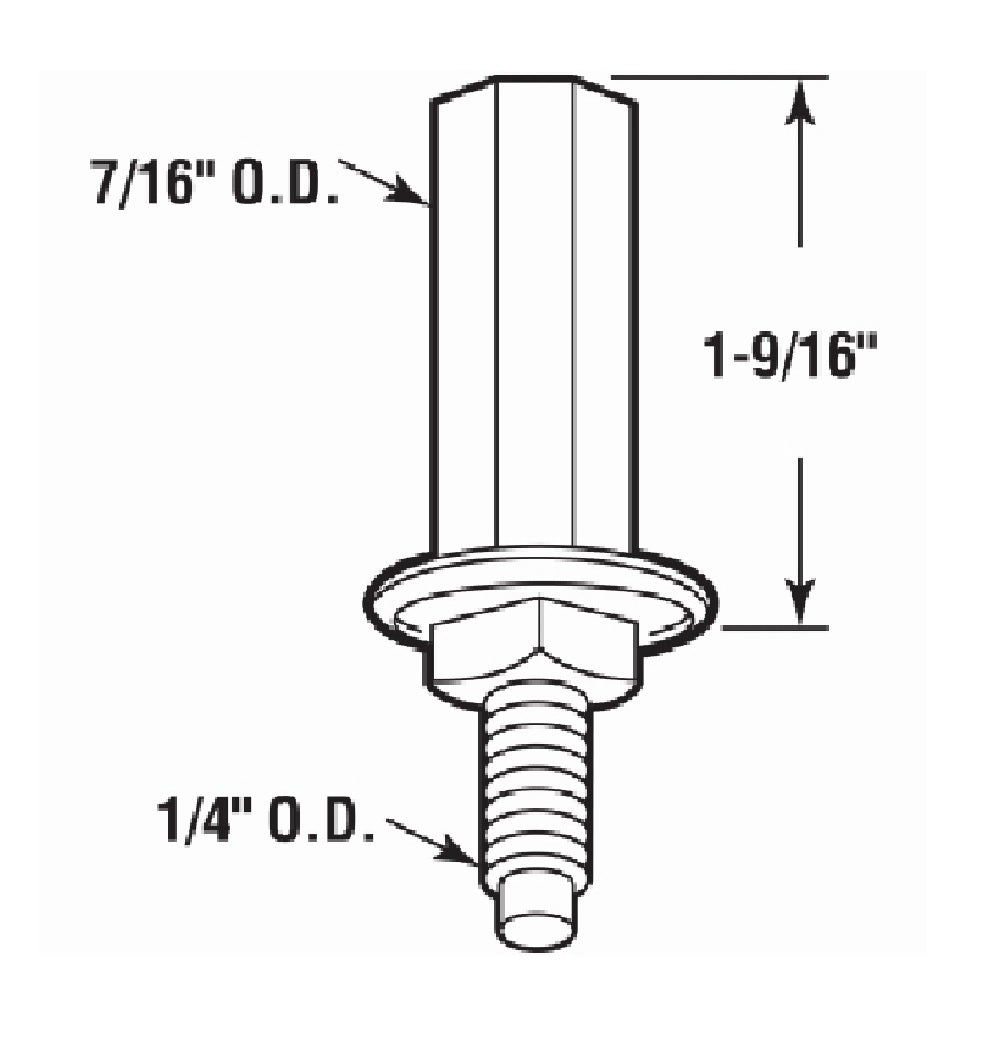 Prime Line N 6546 Bi-Fold Door Bottom Pivot, Steel