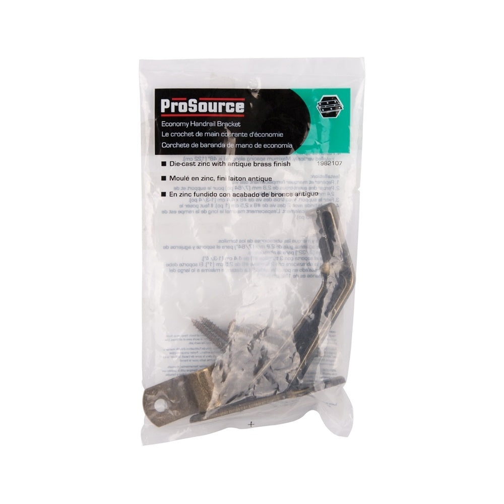 ProSource 61-Z081 Handrail Bracket, Antique Brass