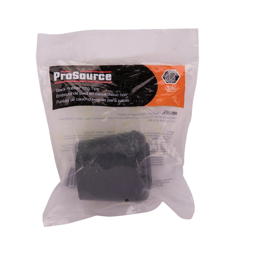 ProSource FE-50637-B Furniture Leg Tip, Rubber, Black