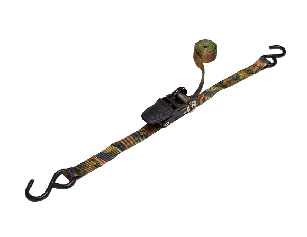 ProSource FH64052-CAMO Ratchet Tie Down, S Hook, Camouflage