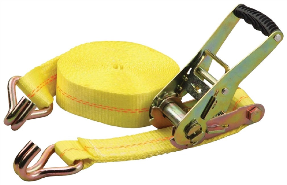 ProSource FH64066 Ratchet Tie Downs JJ Hook, Yellow