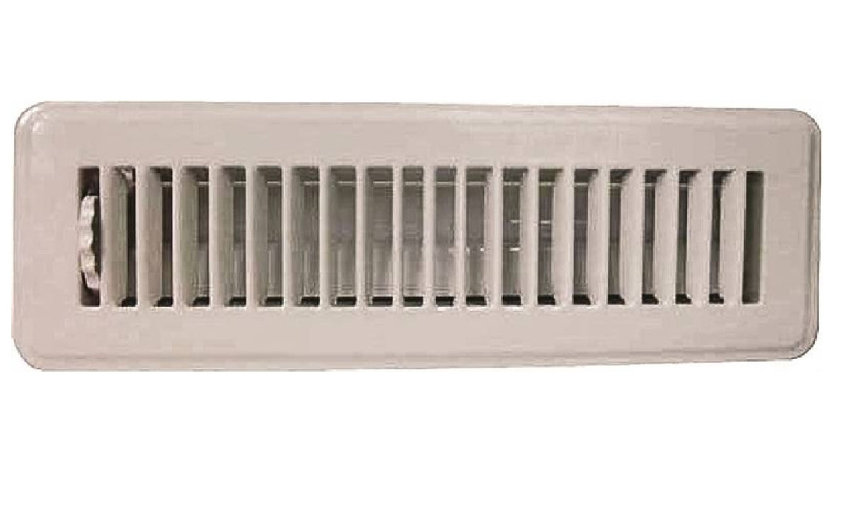ProSource FR01-2X10W Floor Register, 2 Inch  x 10 Inch, White