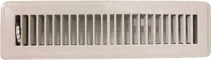 ProSource FR01-2X14W Floor Register, 2 Inch x 14 Inch, White