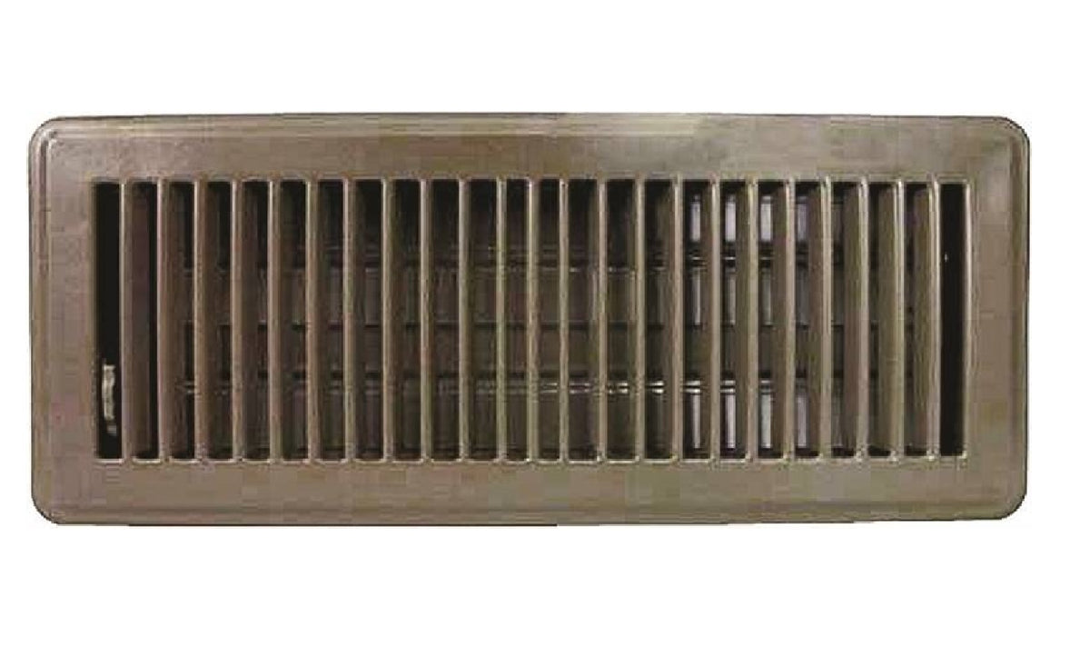 ProSource FR01-4X12B Floor Register, 4 Inch x 12 Inch, Brown