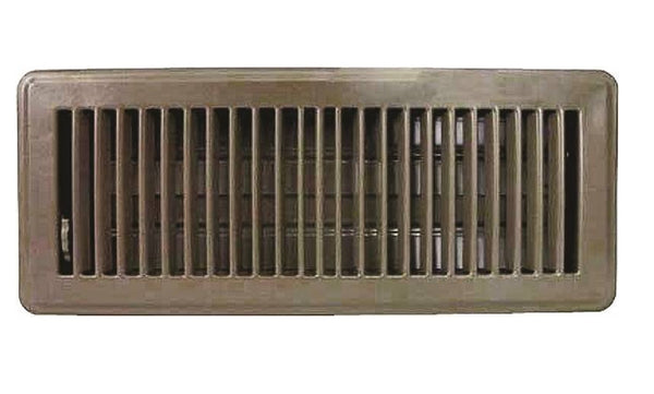 ProSource FR01-4X12B Floor Register, 4 Inch x 12 Inch, Brown