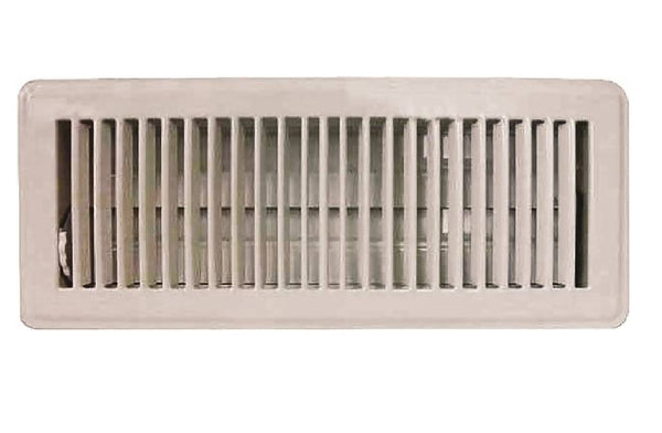 ProSource FR01-4X12W Floor Register, 4 Inch  x 12 Inch, White