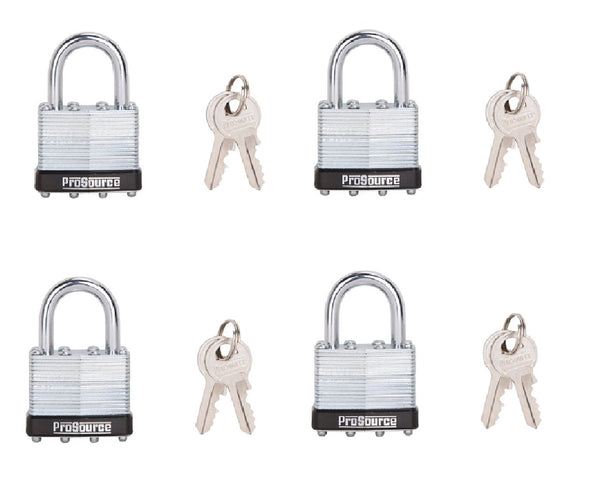 ProSource HD-3DX4-3L Steel Padlock With Bumper, 1-1/2 Inch