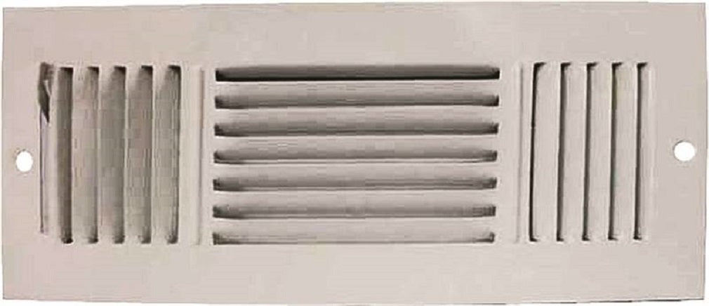 ProSource SW03-12X4 3 Way Sidewall Registers, White, 12 Inch x 4 Inch