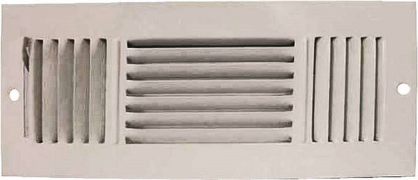 ProSource SW03-12X4 3 Way Sidewall Registers, White, 12 Inch x 4 Inch
