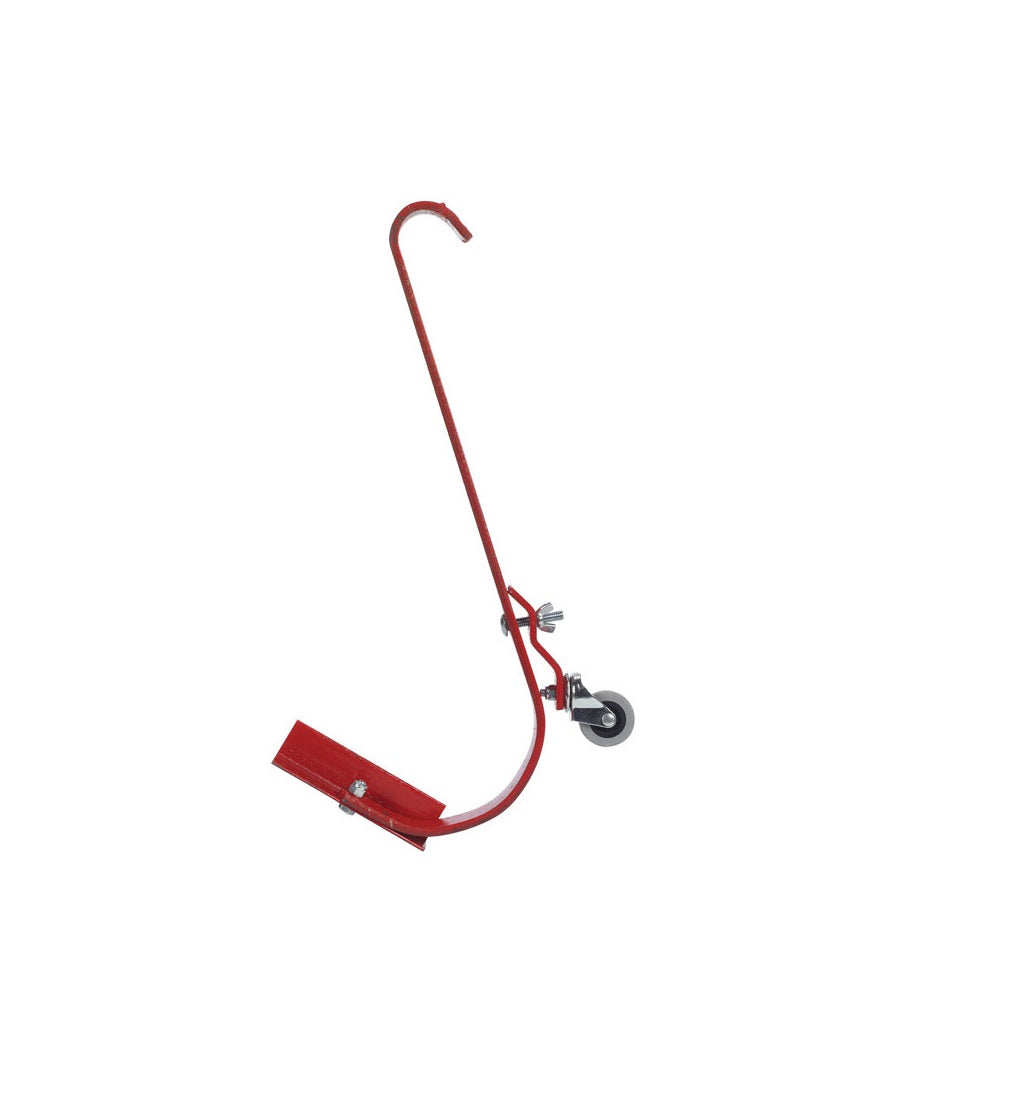 Qual-Craft 2481 Ladder Hook with Roller, Red, Steel