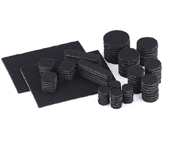 Richelieu 93557TV  TruGuard Round Self-Adhesive Felt Pads, Black