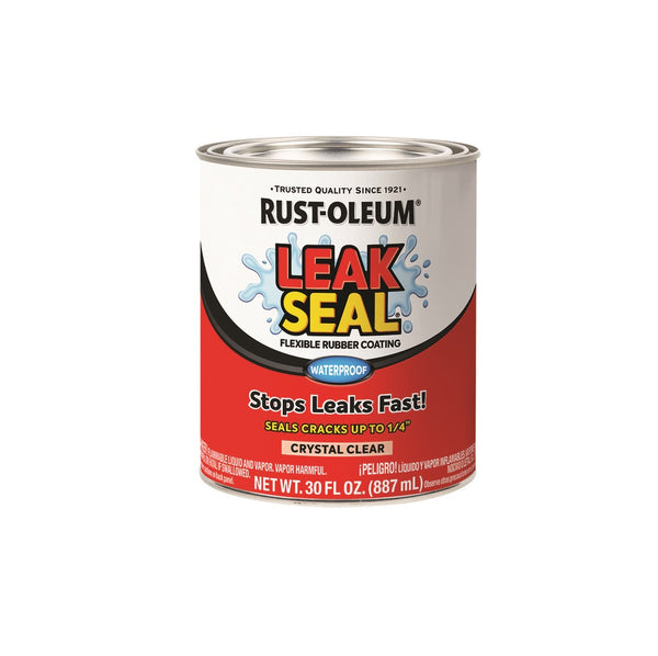 Rust-Oleum 275116 LeakSeal Flexible Rubber Coating, Crystal Clear, 30 Oz