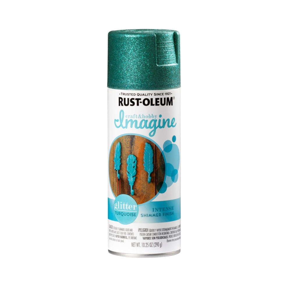 Rust-Oleum 354073 Glitter Spray Paint, Turquoise