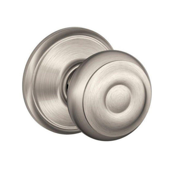 Schlage F10-GEO-619 Georgian Hall & Closet Passage Knob Lockset, Satin Nickel