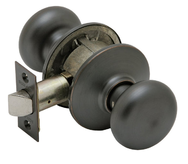 Schlage F10 PLY716 Passage Knob Lockset,  Aged Bronze