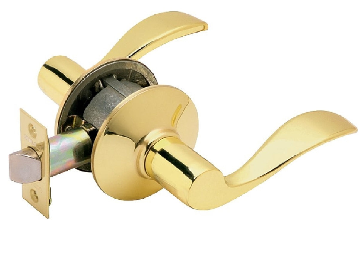 Schlage F10ACC605 Accent Passage Lever, Bright Brass