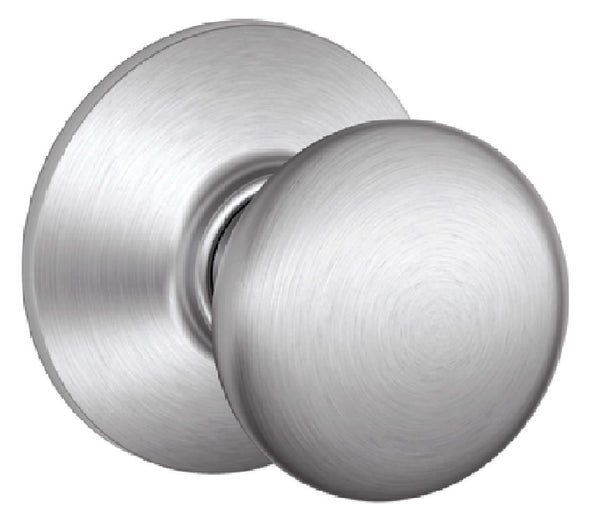 Schlage F10PLY626 Passage Knob Lockset, Satin Chrome