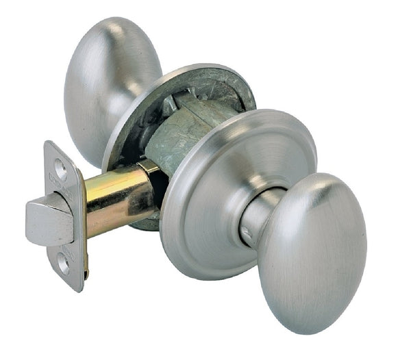 Schlage F10V-SIE-619 Siena Egg Knob Design Passage Lockset, Satin Nickel