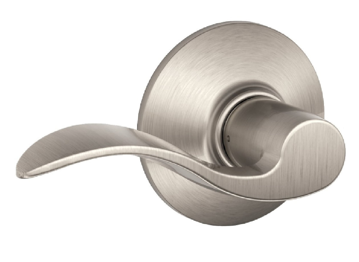 Schlage F10VACC619 Accent Design Passage Lever Lockset, Satin Nickel