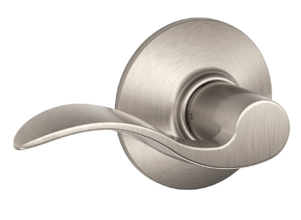 Schlage F10VACC619 Accent Design Passage Lever Lockset, Satin Nickel