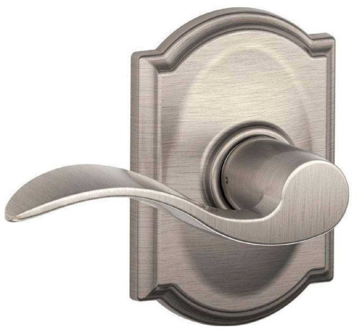 Schlage F10VACC619CAM Accent Passage Lever Locksets, Satin Nickel