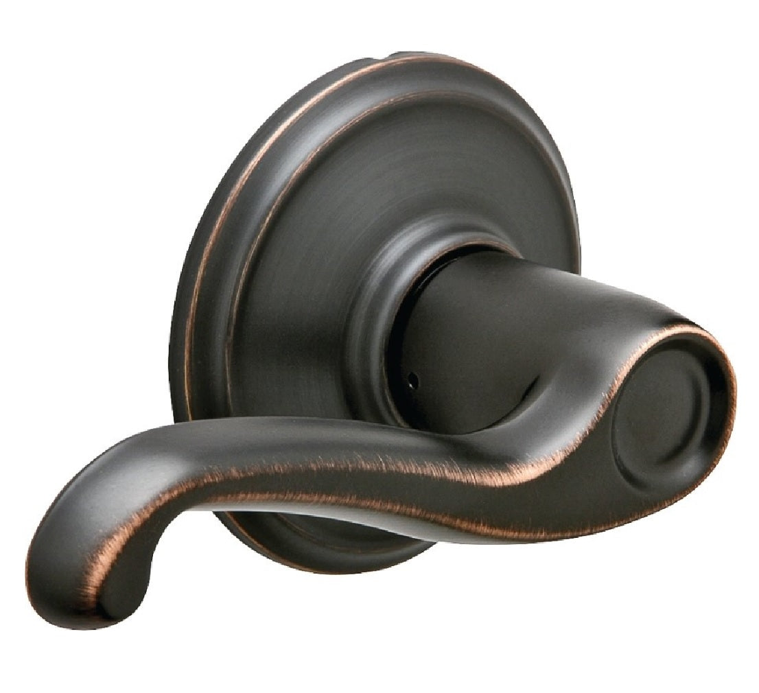Schlage F10VFLA716 Flair Lever Design Passage Lever Lockset, Aged Bronze