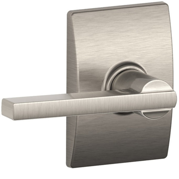 Schlage F10VLAT619CEN Latitude Passage Lever Lockset, Satin Nickel