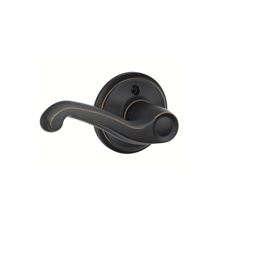 Schlage F170V FLA 716 LH Flair Left Handed Dummy Lever, Aged Bronze