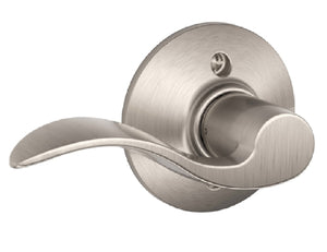Schlage F170VACC619LH Accent Left Hand Dummy Lever Lockset, Satin Nickel