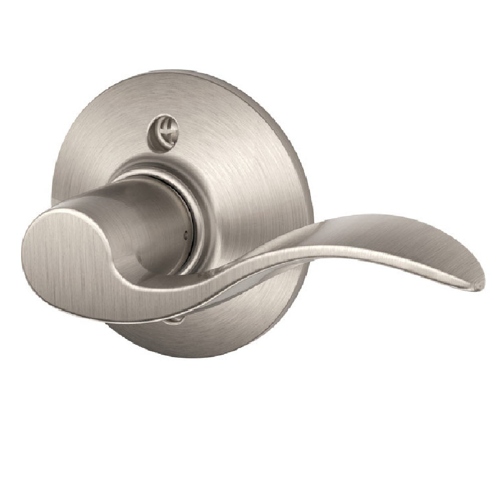 Schlage F170VACC619RH Accent Right Hand Dummy Lever Lockset, Satin Nickel