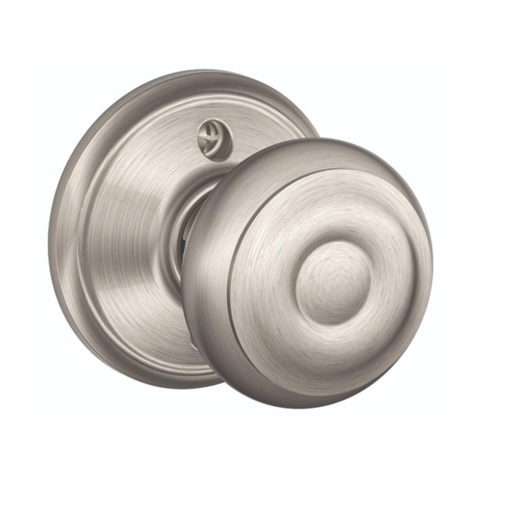 Schlage F170VGEO619 Georgian Series Dummy Door Knob, Satin Nickel