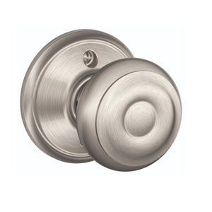 Schlage F170VGEO619 Georgian Series Dummy Door Knob, Satin Nickel