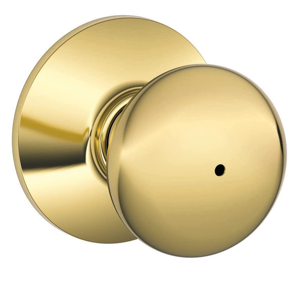 Schlage F40-PLY-605 Plymouth Design Privacy Lockset Knob, Bright Brass