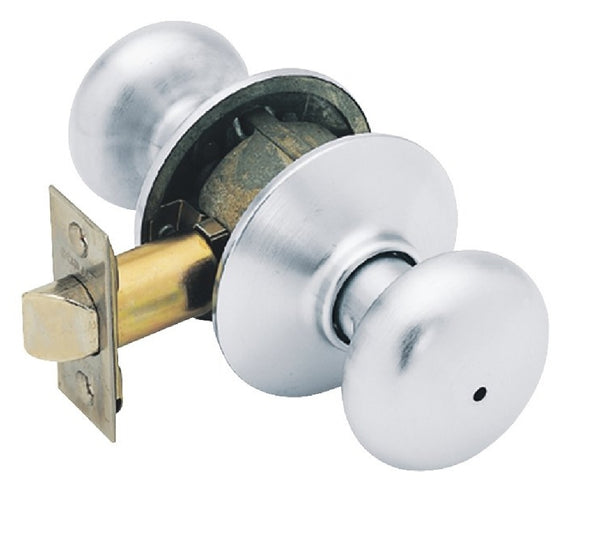 Schlage F40PLY626 Standard Privacy Plymouth Knob, Satin Chrome