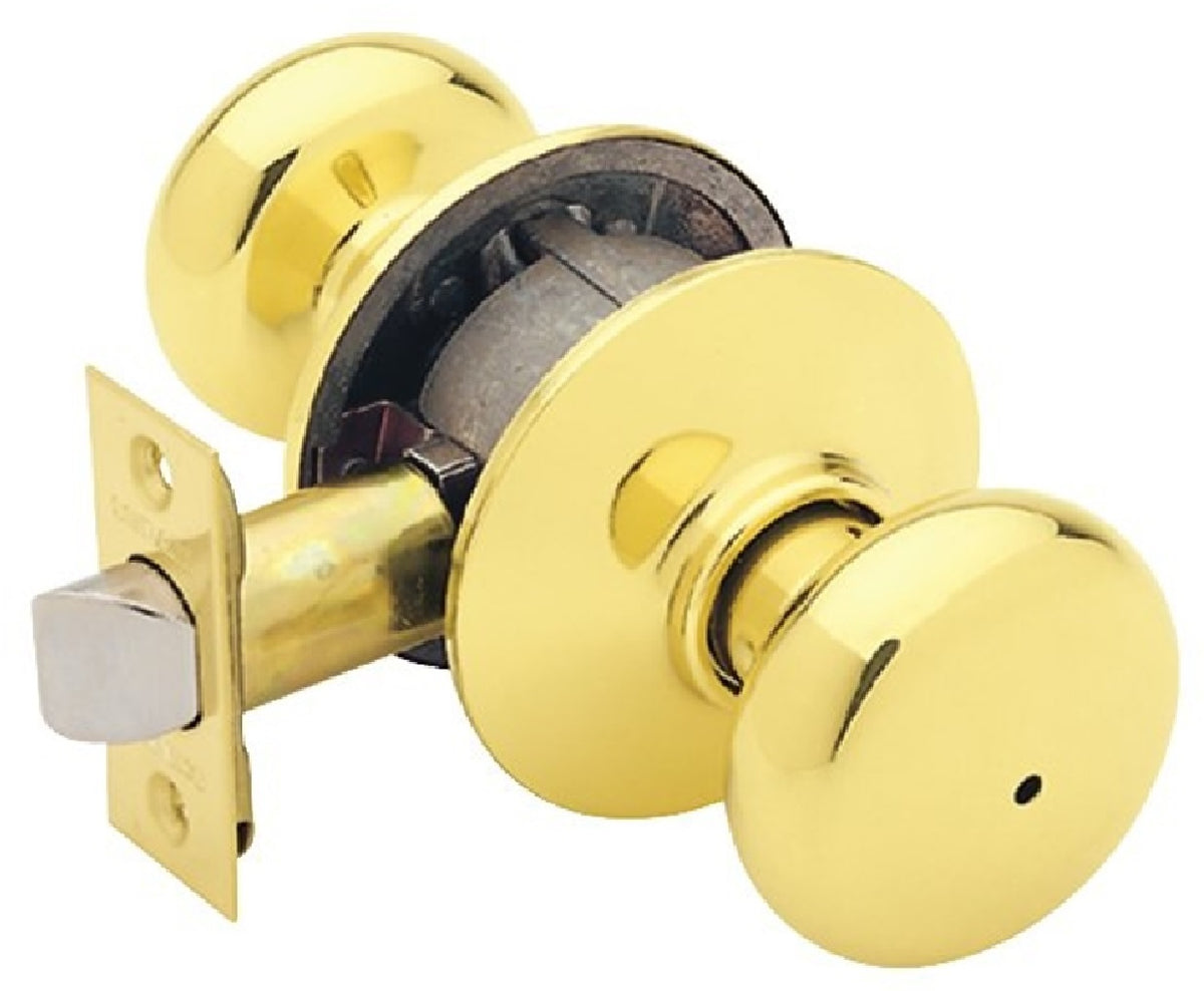 Schlage F40V-PLY-605 Plymouth Design Privacy Lockset Knob, Bright Brass