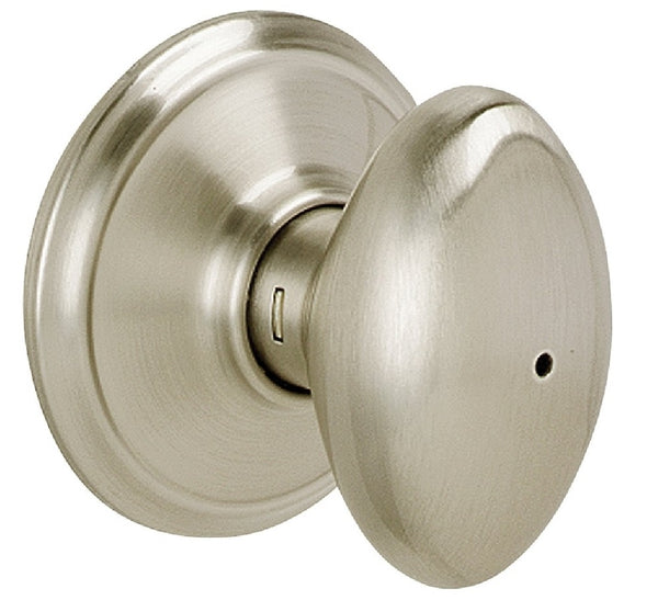 Schlage F40V-SIE-619 Siena Egg Knob Privacy Lockset, Satin Nickel