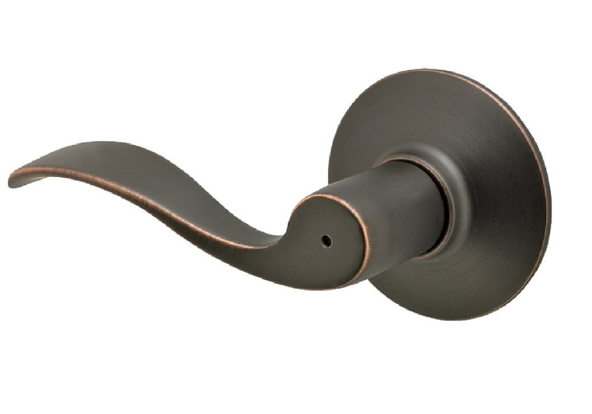 Schlage F40VACC716 Accent Design Privacy Lever Lockset, Aged Bronze