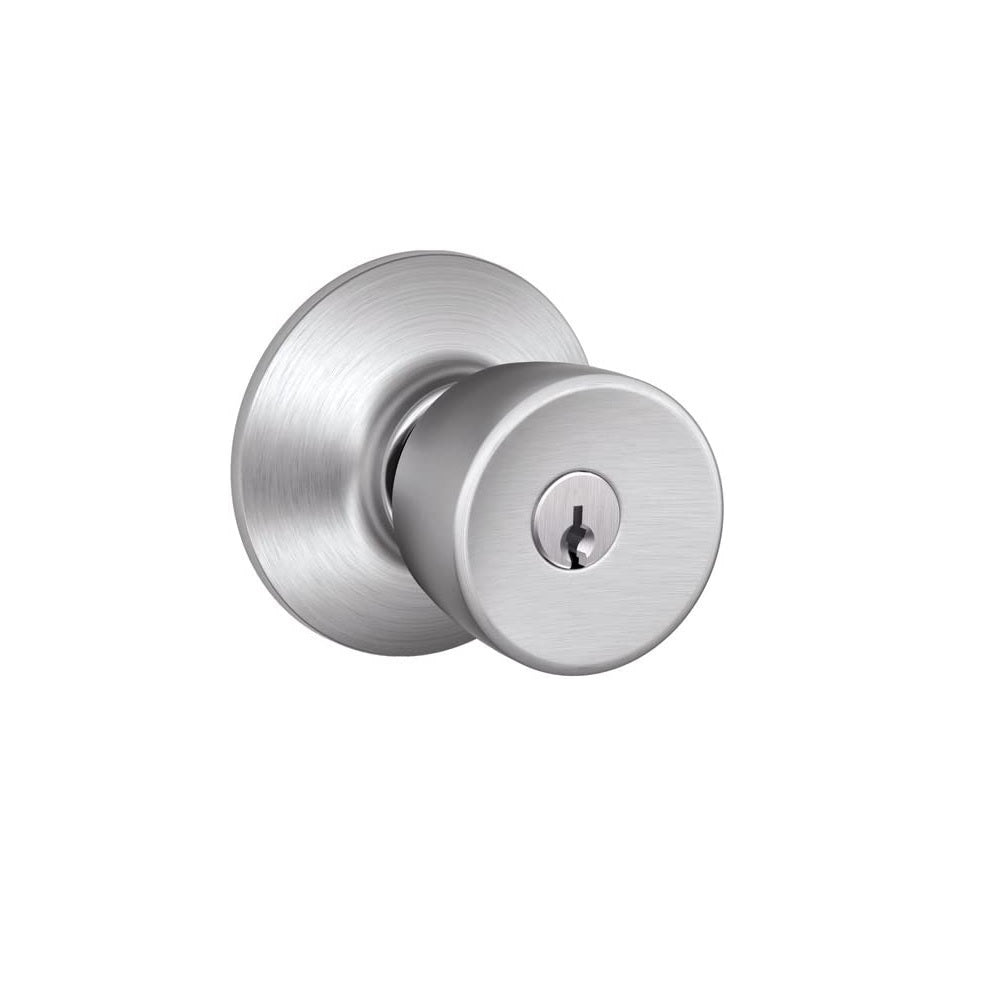 Schlage F51VBEL626 Bell Entry Lockset, Satin Chrome