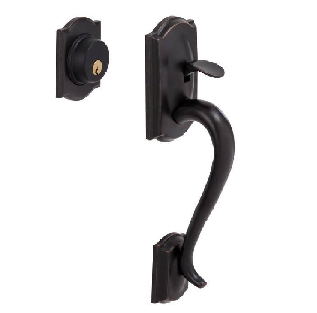 Schlage F58CAM716 Entrance Handleset, Aged Bronze