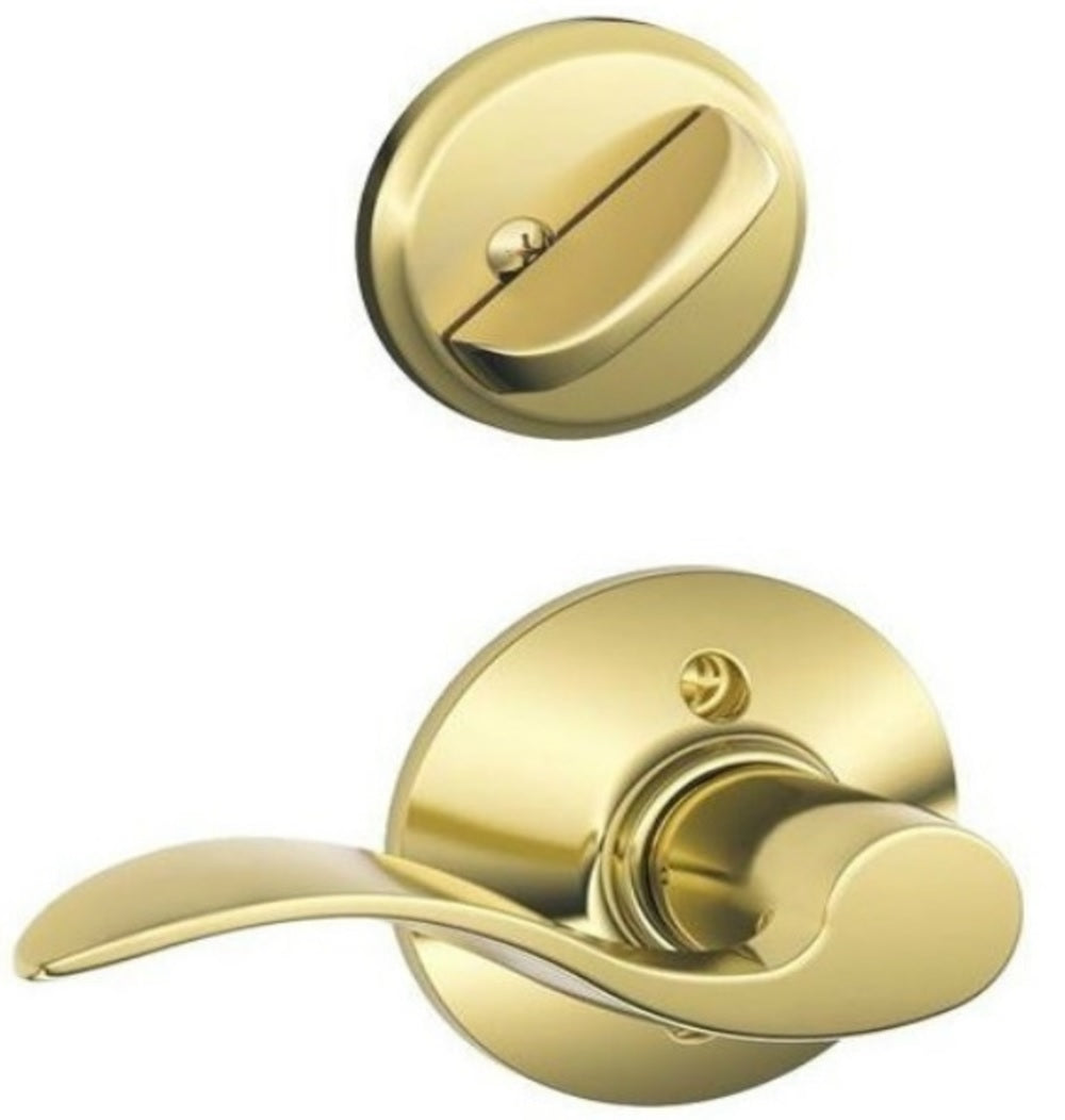 Schlage F59ACC605LH Accent Inside Trim, Bright Brass