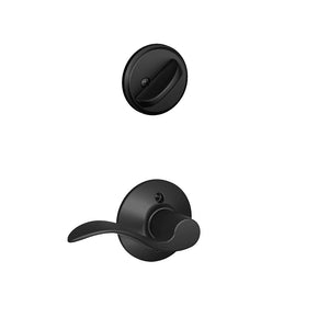Schlage F59ACC622RH Accent Trim Interior Right Hand Lever, Matte Black