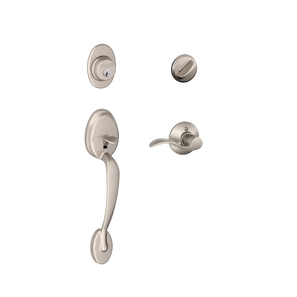 Schlage F60VPLYXACC619 Plymouth Handle Set w/Single Cylinder Entrance Lock