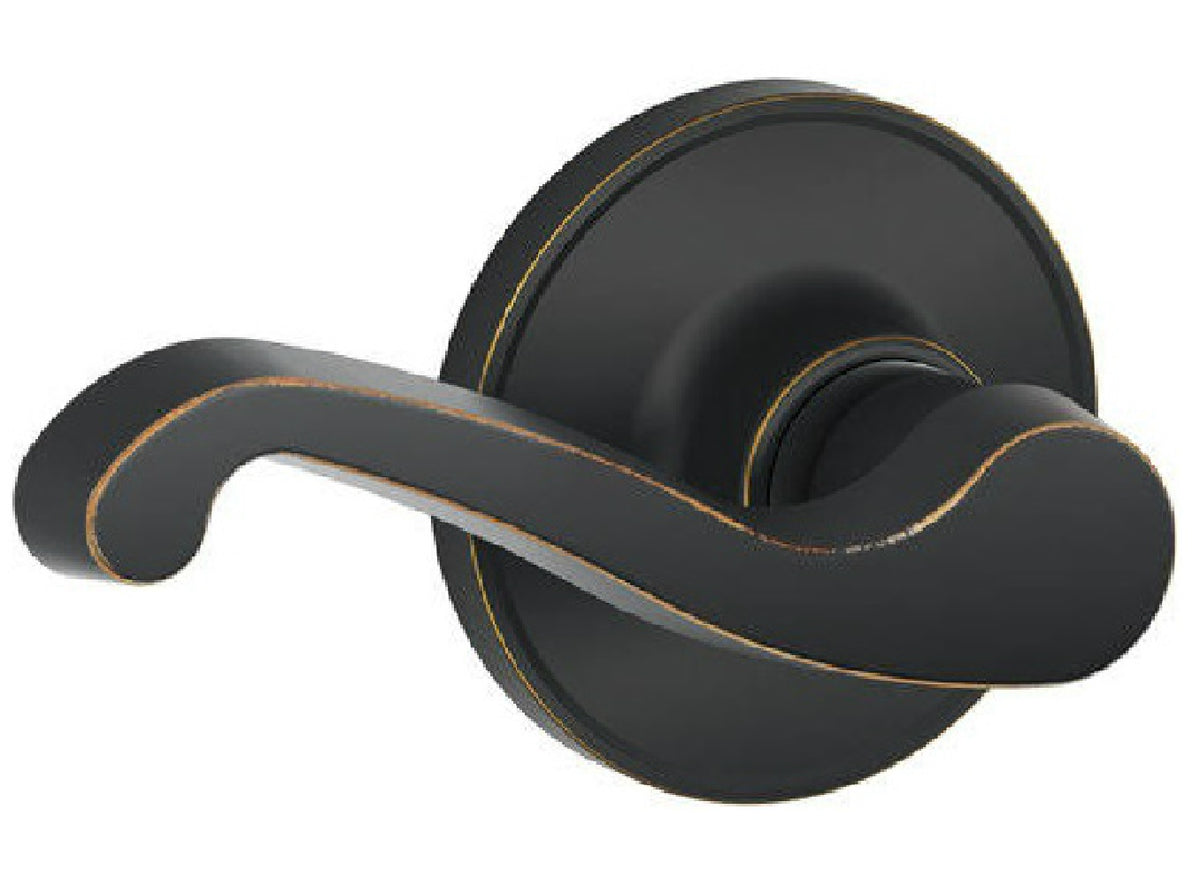 Schlage J10LAS716 Passage Leverset from the LaSalle Series, Aged Bronze