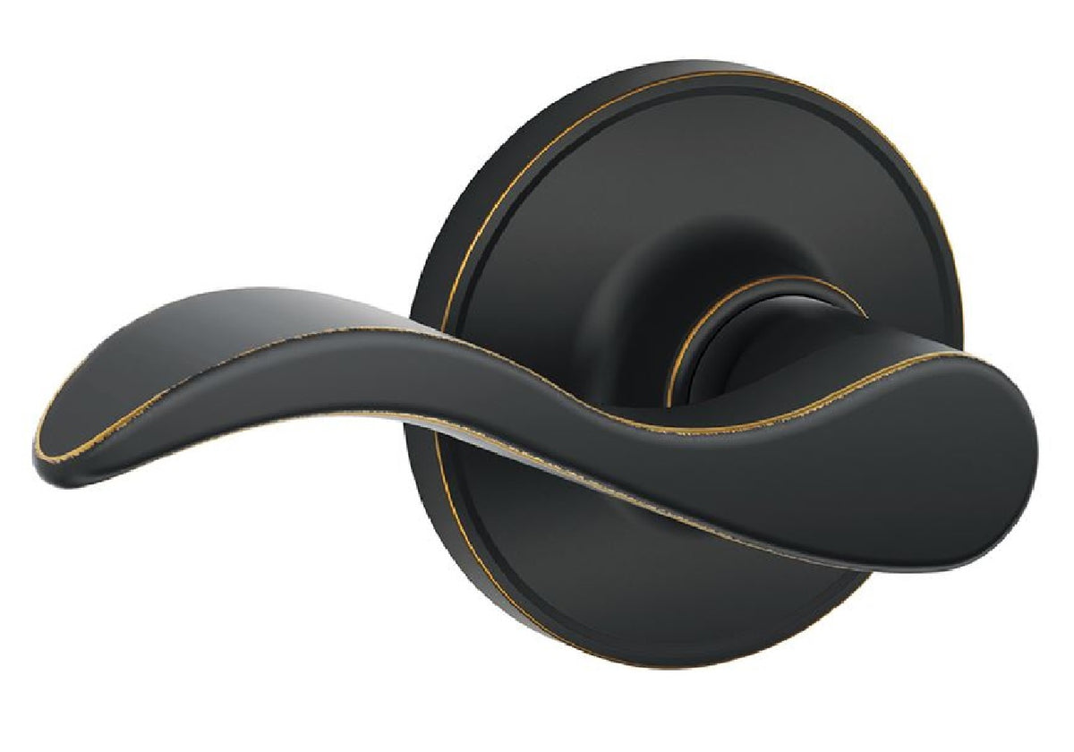 Schlage J10SEV716 Seville Hall and Closet Lever, Aged Bronze