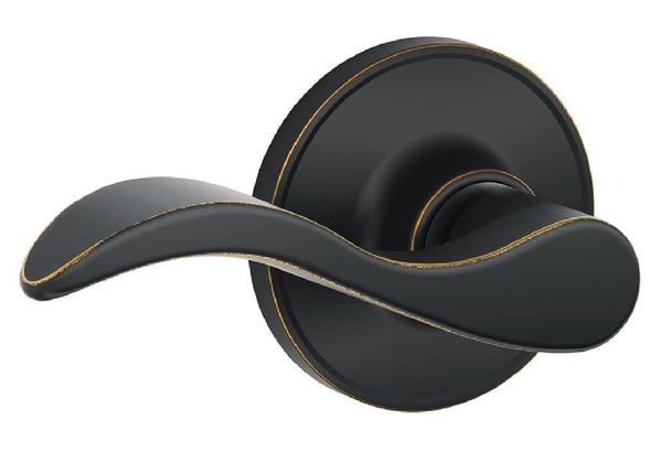 Schlage J10SEV716 Seville Hall and Closet Lever, Aged Bronze