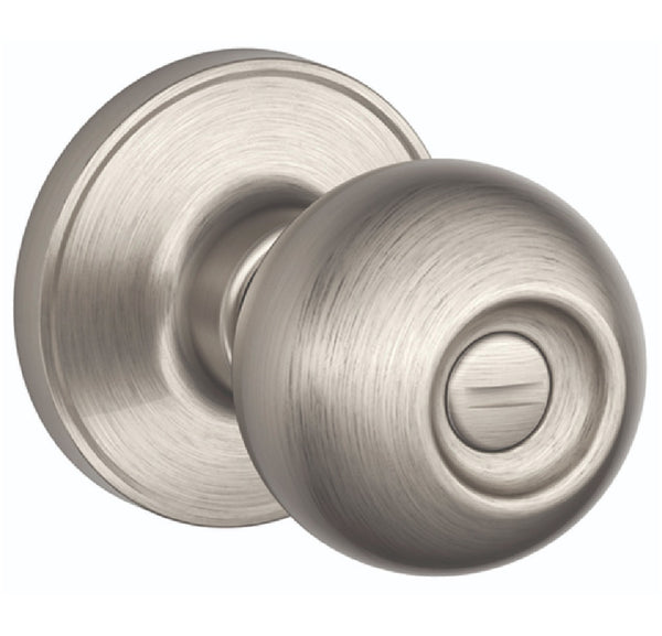 Schlage J40CNA619 Corona Privacy Knobset, Satin Nickel