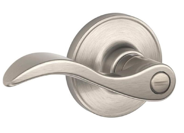 Schlage J40SEV619 Seville Bed and Bath Lever, Satin Nickel