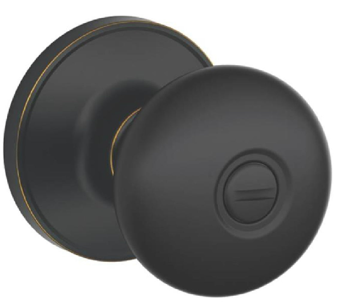 Schlage J40STR716 Stratus Privacy Knobset, Aged Bronze