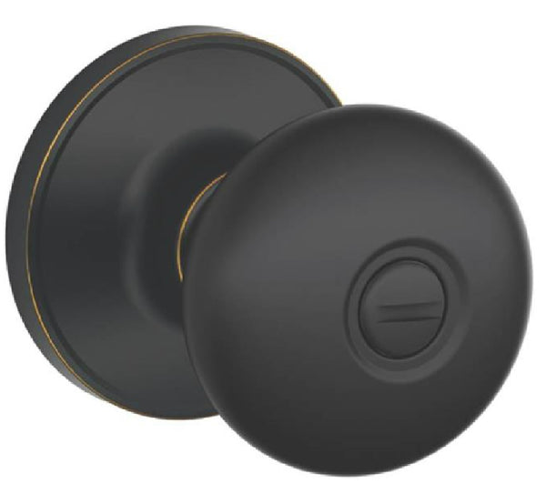 Schlage J40STR716 Stratus Privacy Knobset, Aged Bronze