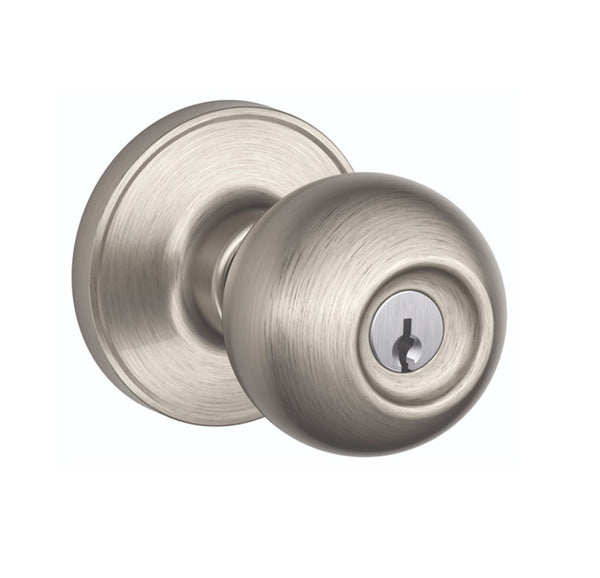 Schlage J54CNA619 Corona Keyed Entry Knob, Satin Nickel